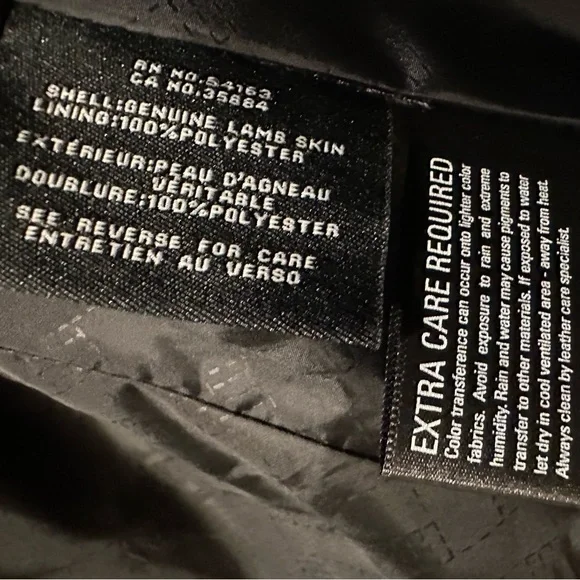 Cole Haan Black Leather Jacket - Picture 6 of 6